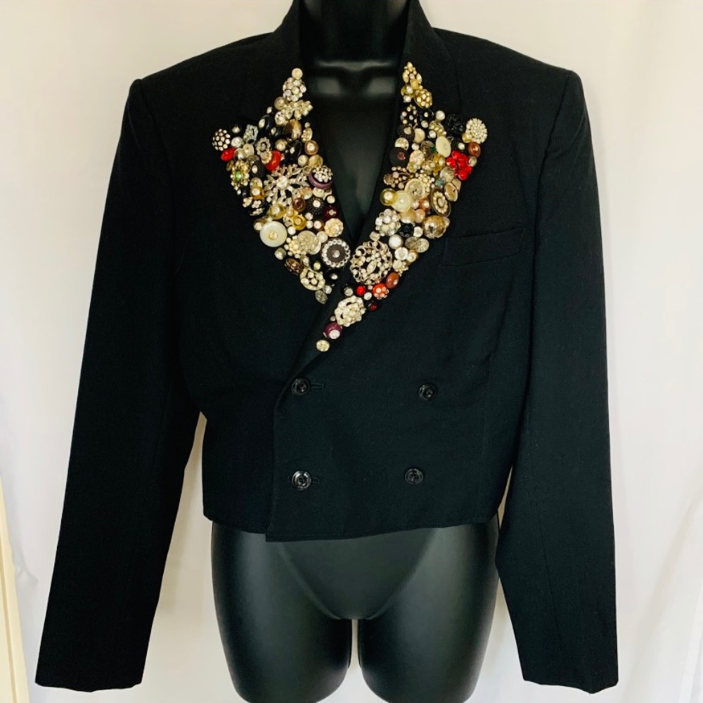 Vintage Tuxedo Jacket With Vintage Buttons